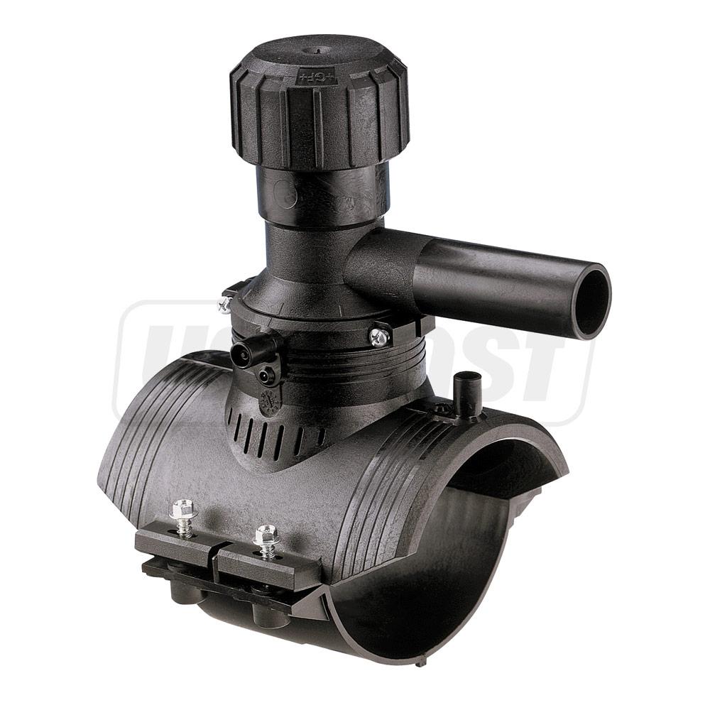 Седловой тройник e/f D. 63 x 63 Duo-Bloc PE100 SDR11  +GF+