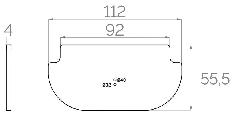 Dop pentru rigola PP D.100 H=50 mm (5007 1005)  SAB
