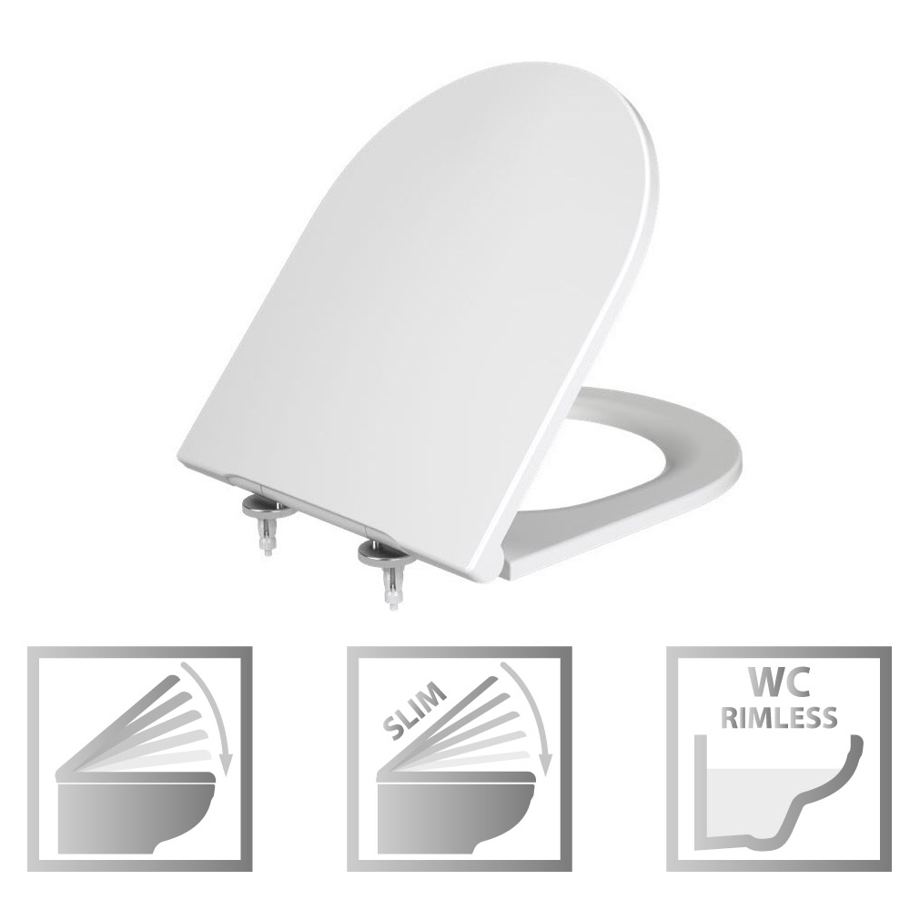 Унитаз подвесной с крышкой дюропласт SLIM Optima  CERANO снят с производства