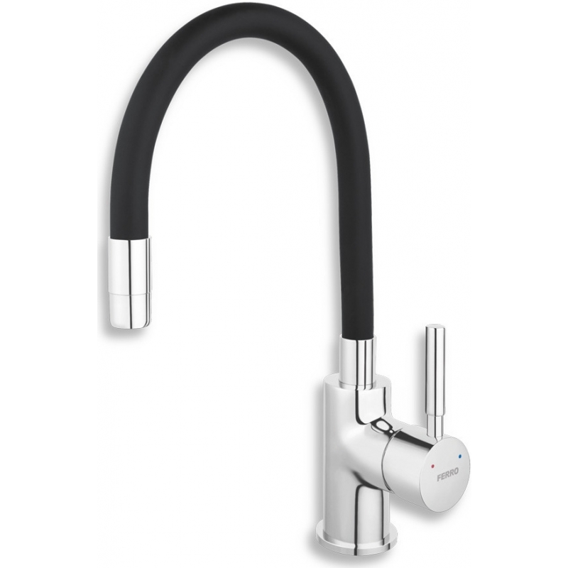 Baterie chiuveta plus, piulita (pipa mobila) (neagra) ZUMBA BZA4B FERRO