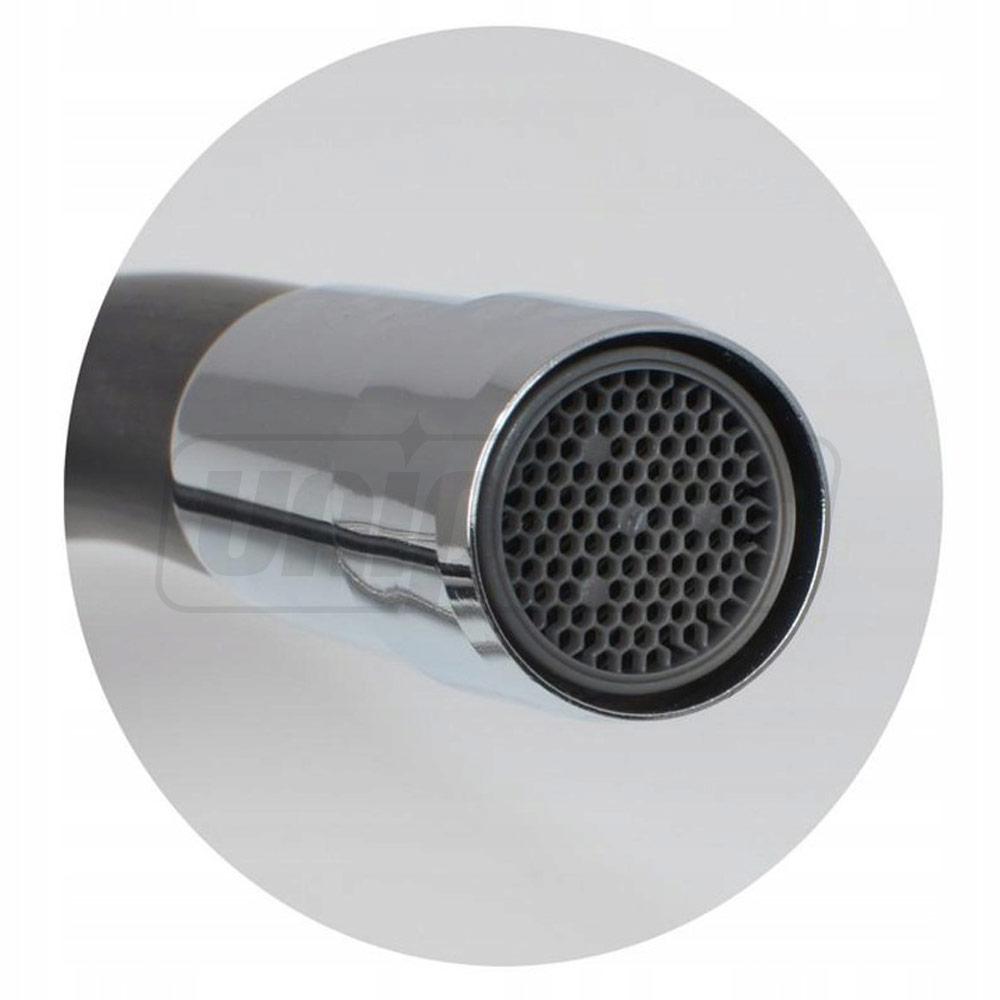 Смеситель для мойки на гайке (гибкий излив) (черный) ESTA