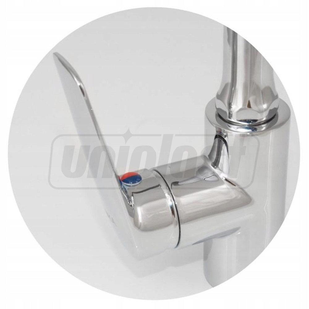 Смеситель для мойки на гайке (гибкий излив) (черный) ESTA