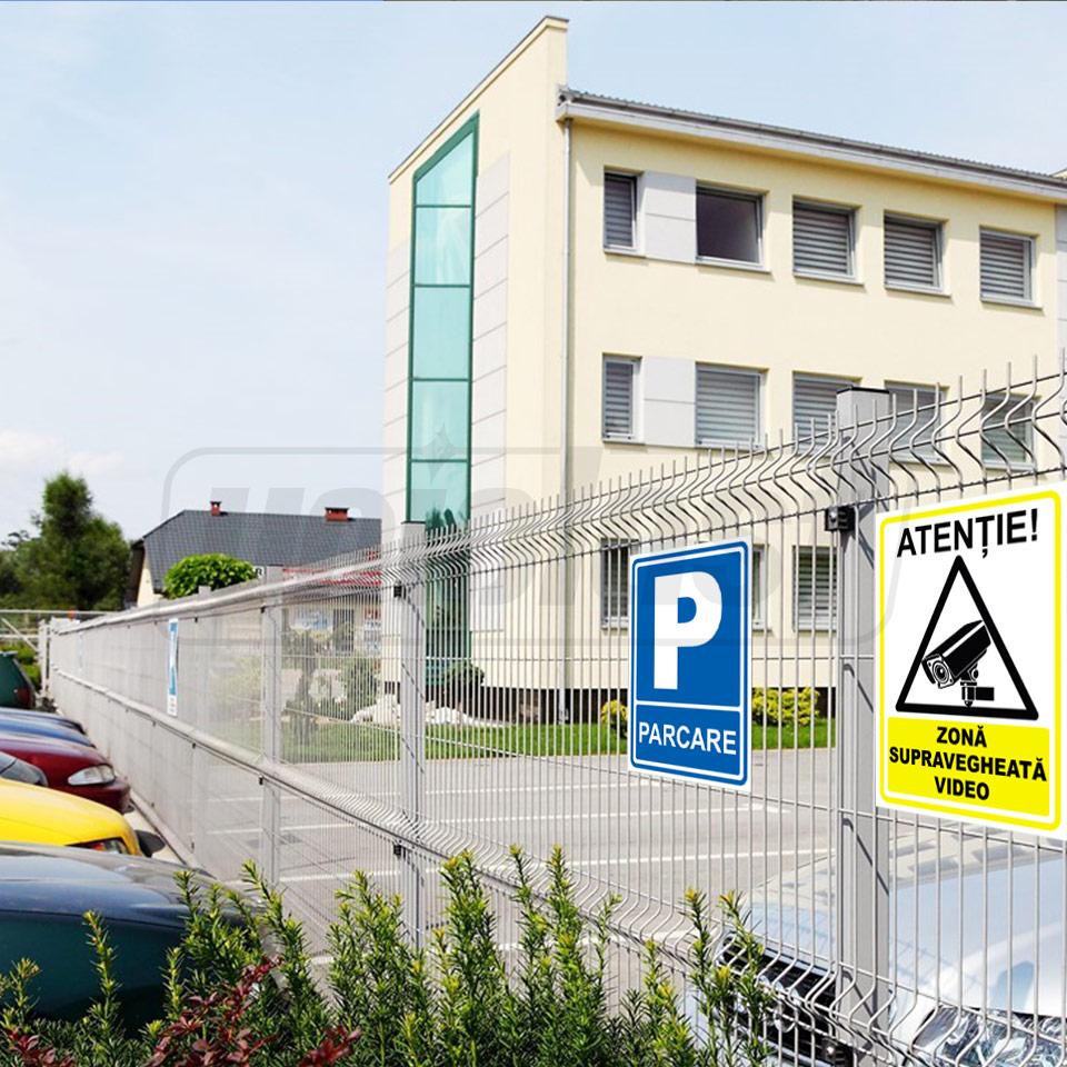 Табличка информационная "ZONA SUPRAVEGHEATA VIDEO" Оракал + Композит 26 x 20 см