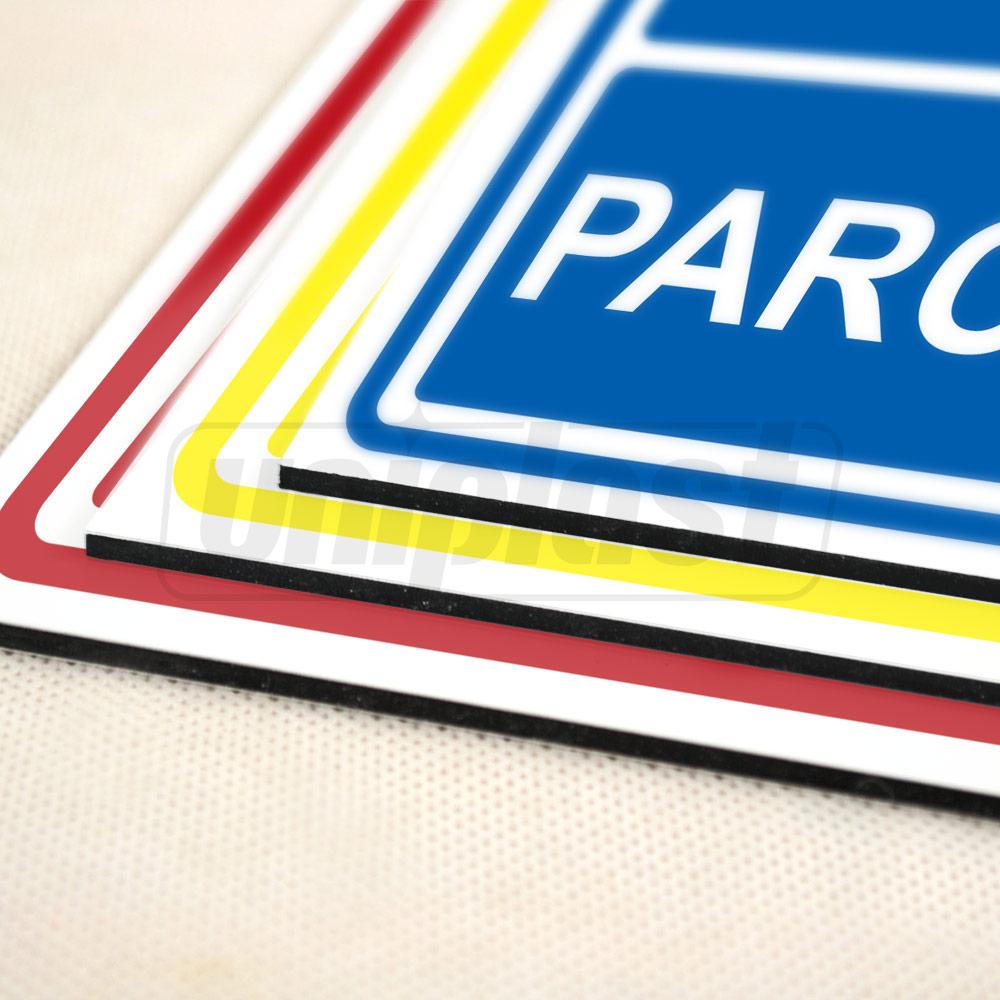 Indicator de avertizare "NU PARCATI" Autocolant + Dibond 26 x 20 cm