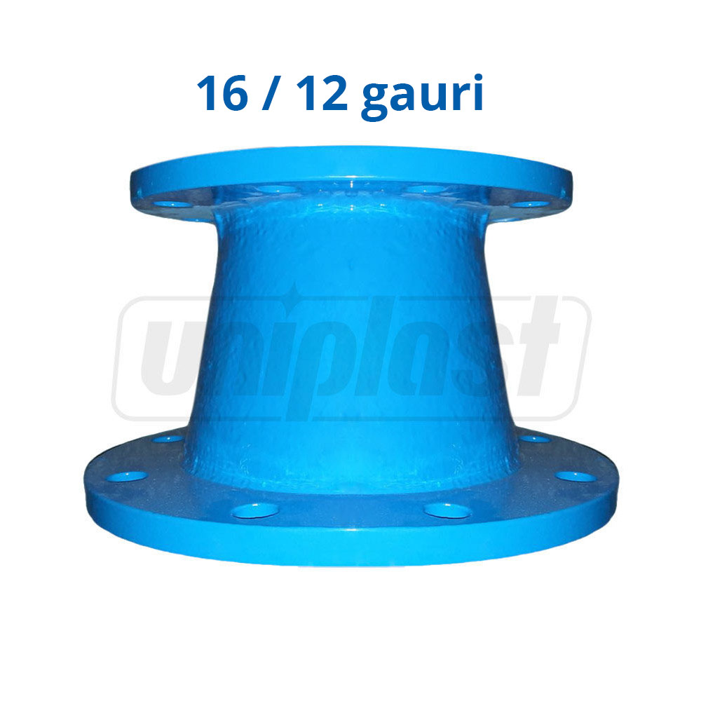 Reductie fonta cu flanse D.400 x 300 L=300 mm (16/12 gauri)  BLUCAST