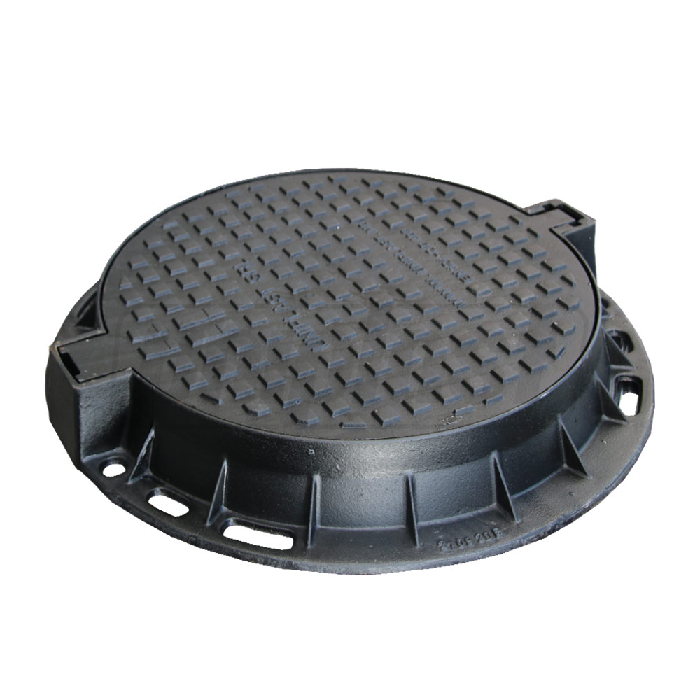 Capac din fonta D.600 EN-124 D400 50 kg cu garnitura din cauciuc (645x792x100 mm) TR