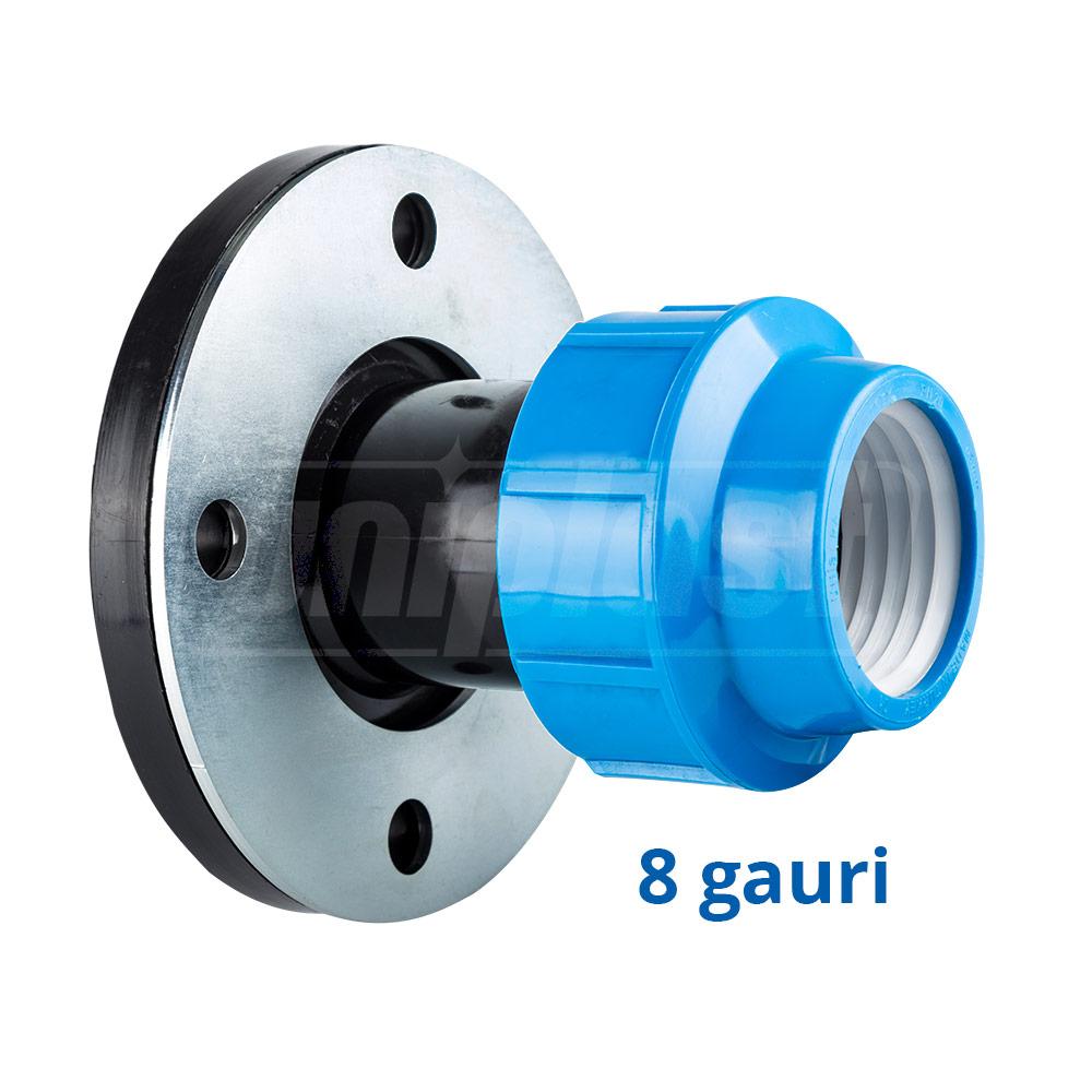Adaptor compresiune cu flansa D. 90 x 4" / 10 T (flansa 8 gauri)  UNISERA