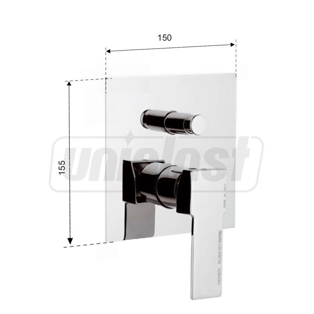 Baterie pentru cabina dus ingropata QUBIKA 09  REMER