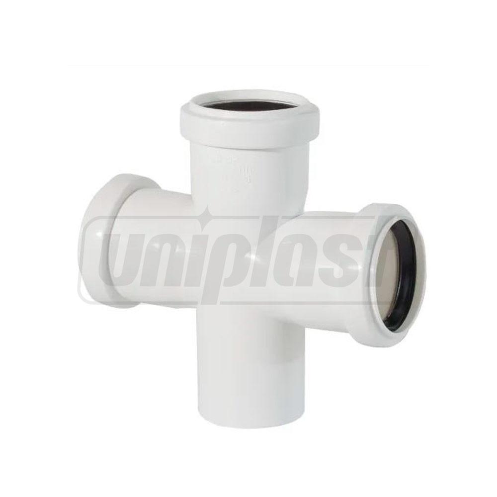 Крестовина ПВХ D.110 x 110 / 90° (белая)  EGEPLAST