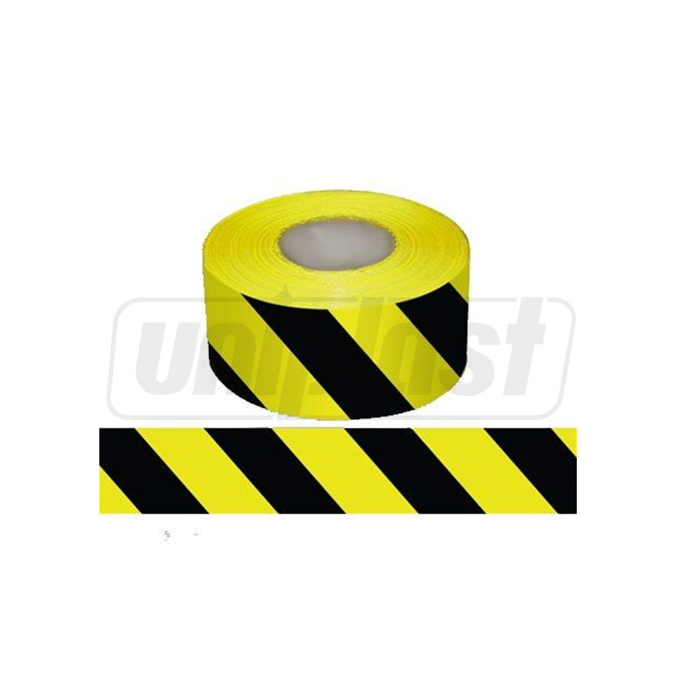 Лента сигнальная П/Э черно-желтая (70 мм x 110 м) 33316