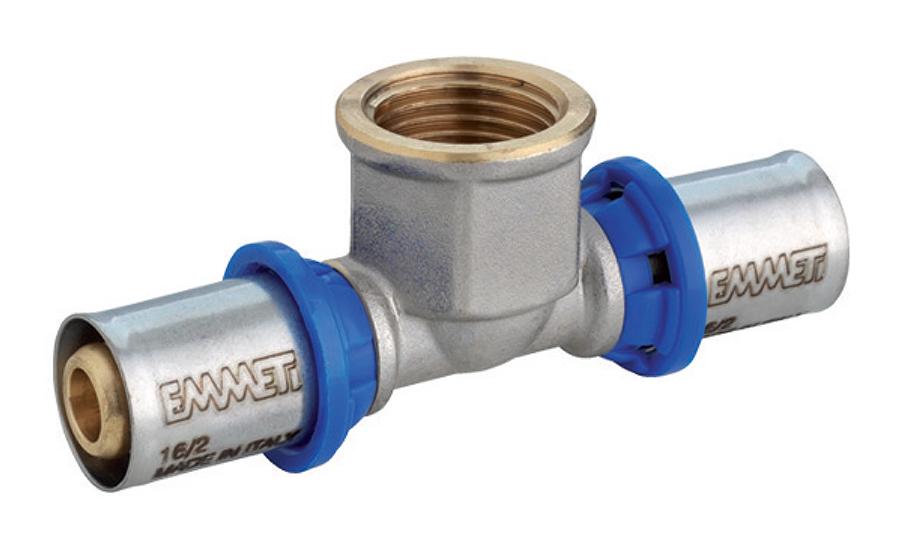 Тройник D. 16 x 1/2" М пресс EMMETI