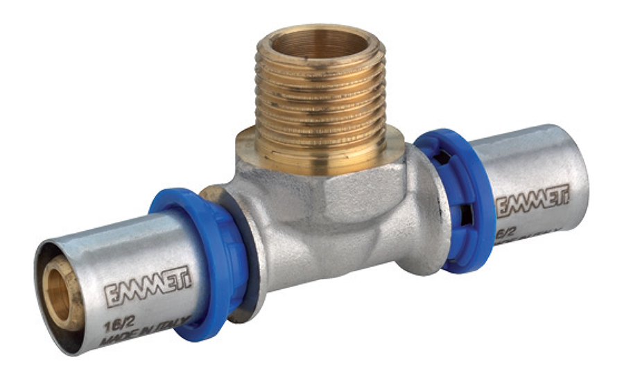 Тройник D. 26 x 1" П пресс  EMMETI CL