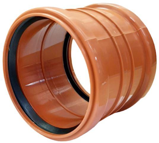 Муфта ПВХ D.110 (наружная) *ПП SN2 (двухраструбная)  UNIPLAST
