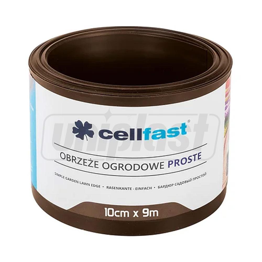 Бордюр садовый газонный 10 см x 9 м гладкий (коричневый) CELLFAST