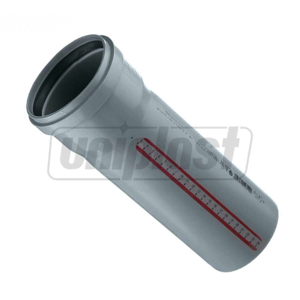 Труба ПП D. 90 L=0.5 м / 2.2 мм (серая)  OSTENDORF