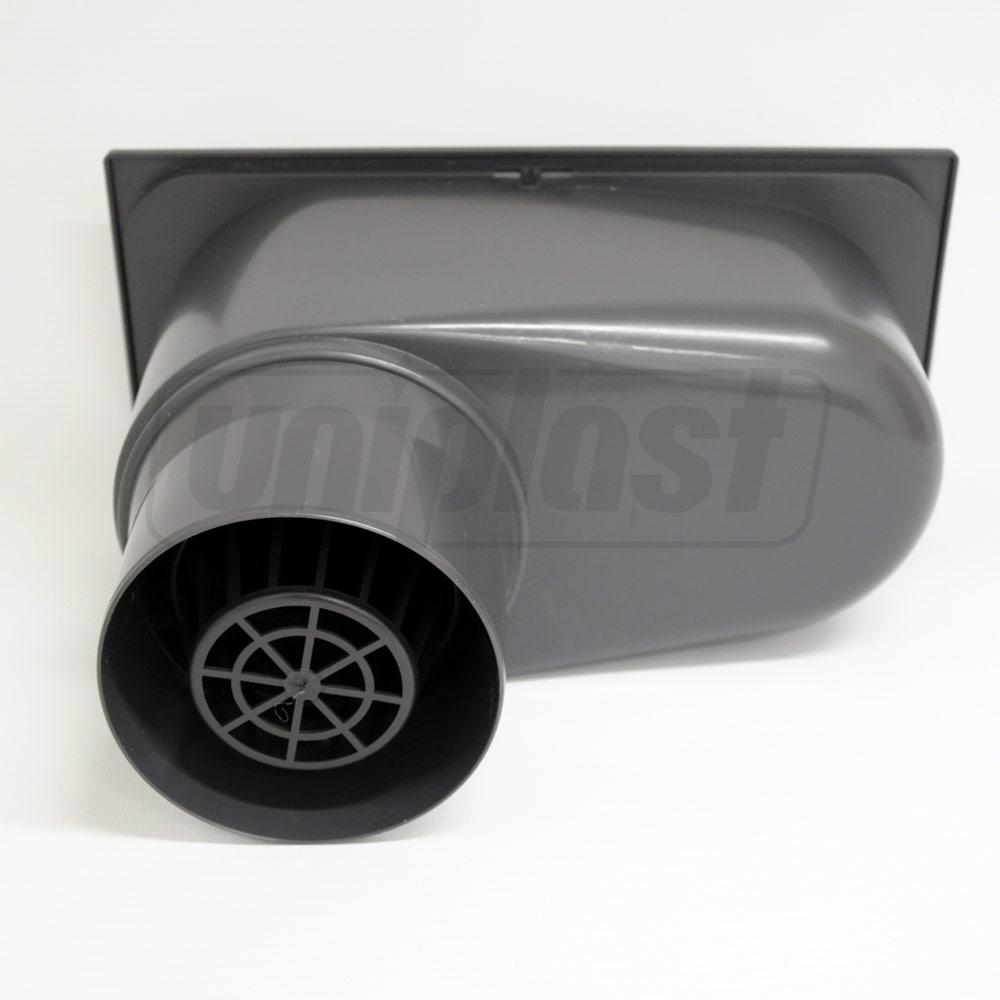 Дождеприемник для желоба вертикальный с крышкой (черный) Art. 1827  ZMM MAXPOL