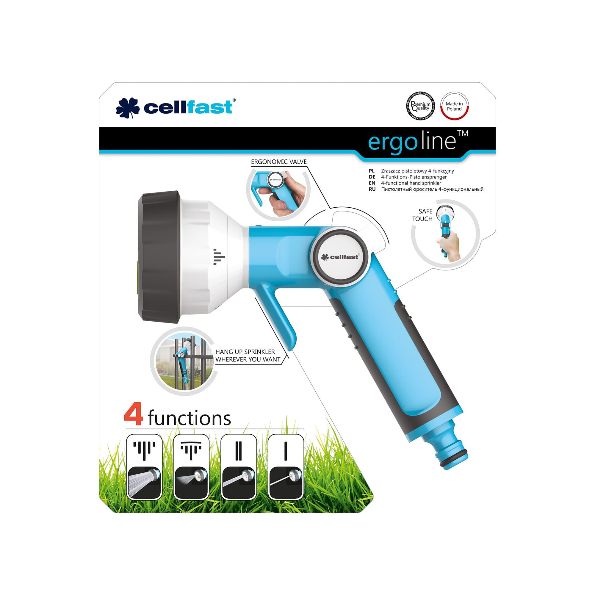 Пистолетный ороситель ERGO 4-функциональный  CELLFAST