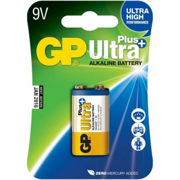 Батарейка  9V Ultra Plus 1604AUP (1604) (1 шт. блистер)  GP