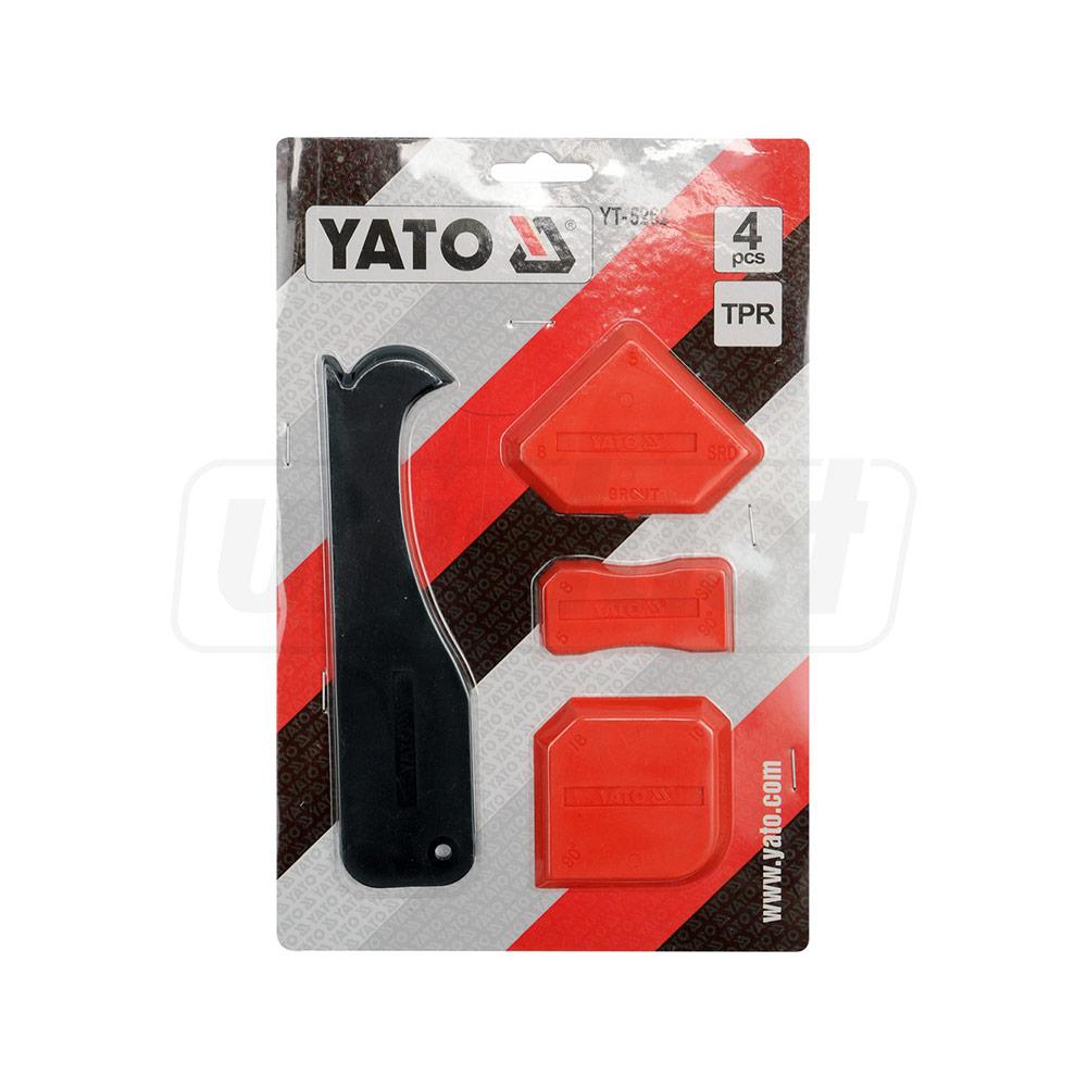 Spaclu PVC pentru silicon cu taietor 4 buc. YT5262  YATO