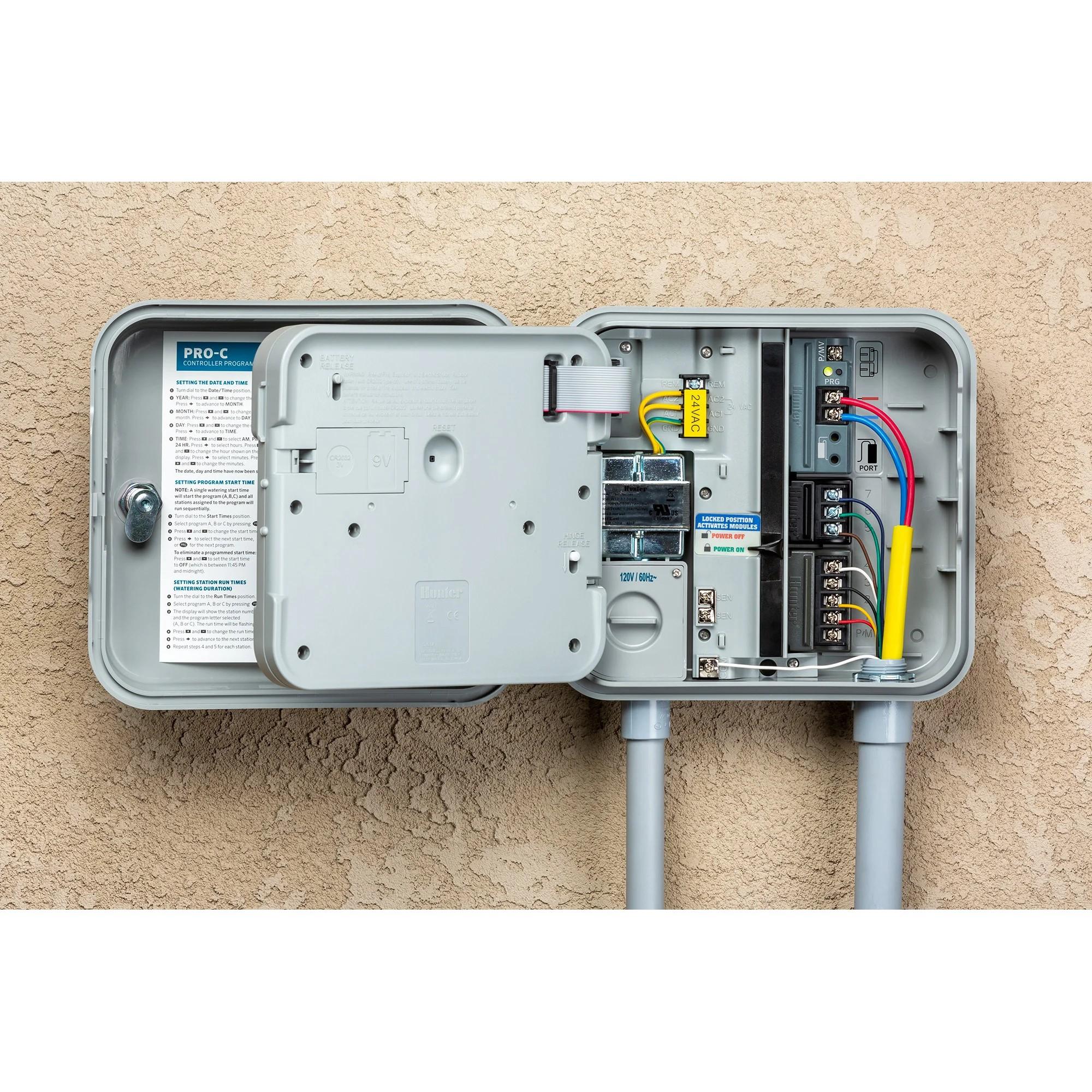 Блок управления поливом 22 V, 4 зоны (наружный) Pro-C PC-401-E  HUNTER