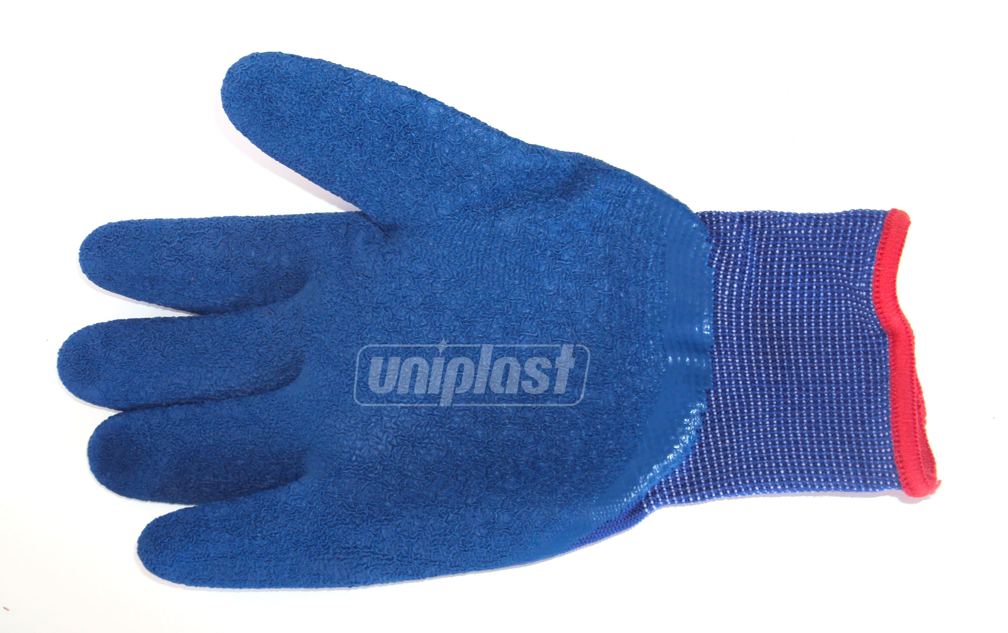 Перчатки резиновые Art. U379 (синие) (M/8)