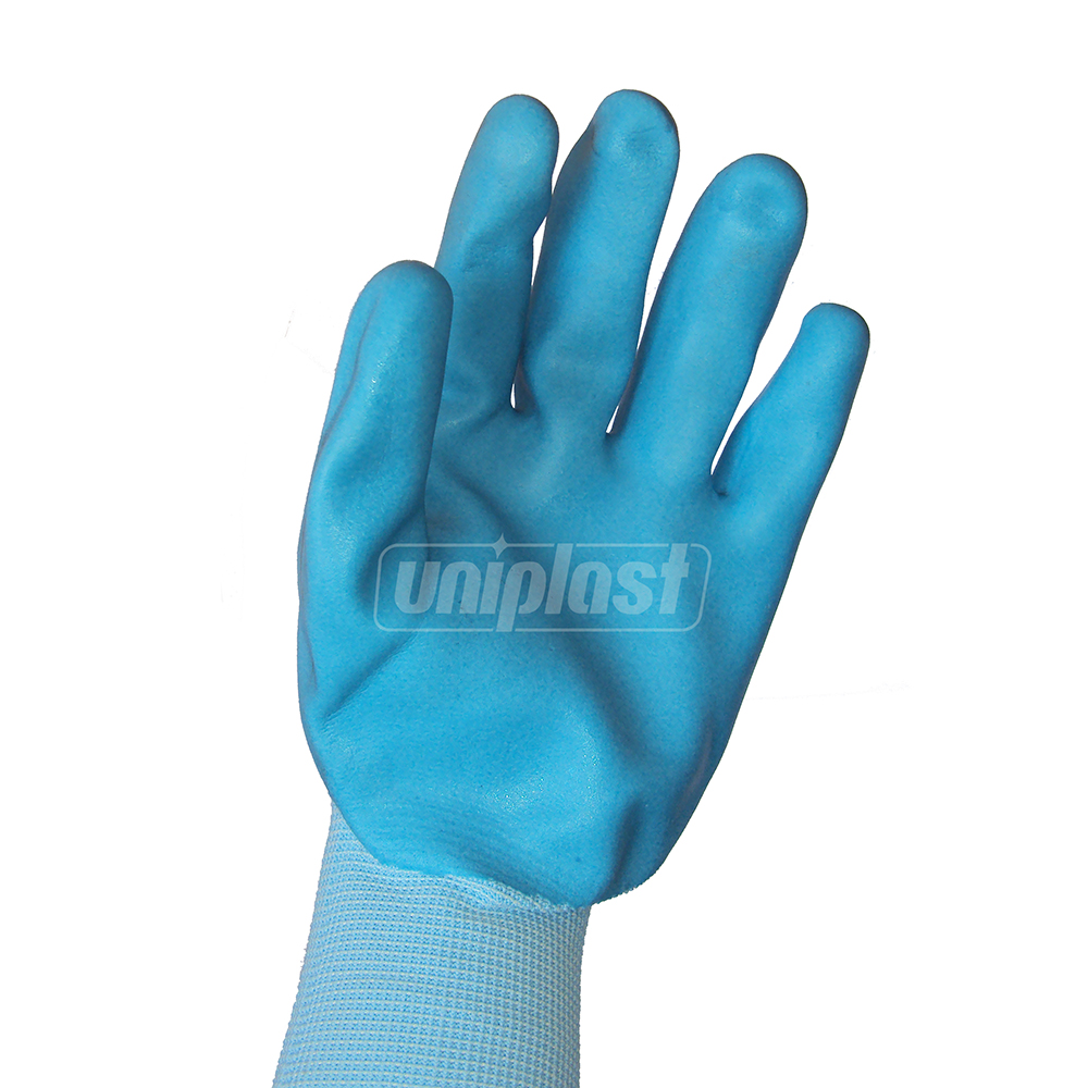 Manusi de protectie latex Art. 989 (albastru deschis)