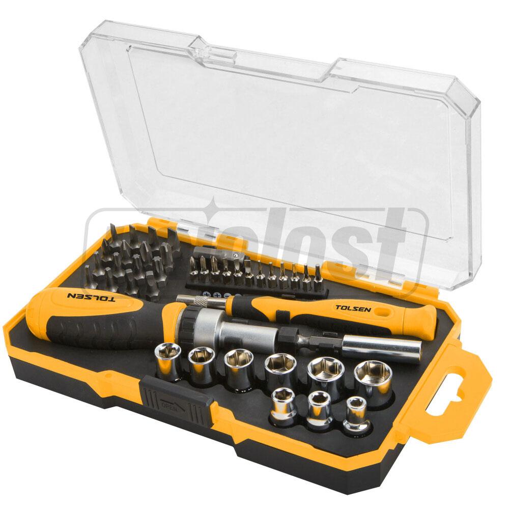 Set biti si chei tubulare - 42 buc. ERGO  TOLSEN