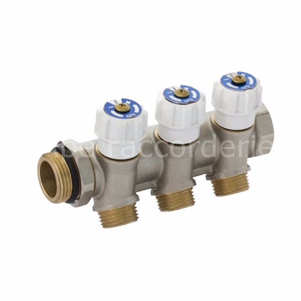 Distribuitor D.  3/4" FI/FE x 1/2" FE 4 cai cu inchidere 35° 7904L  APE