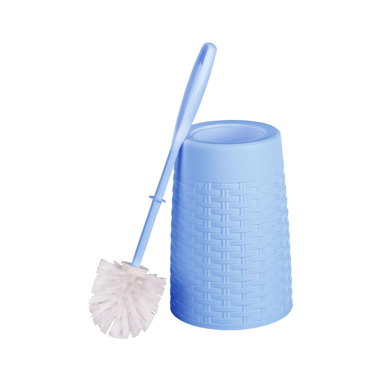 Ершик для унитаза напольный с подставкой Плетенка (голубой) М4465