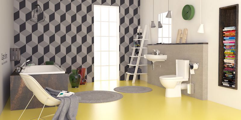 Compact 3-6 L cu alimentare inferioara Status, cu capac, evacuare dreapta  COLOMBO