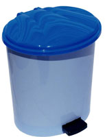 Урна для мусора с педалью 10 л пластиковая (коричневая)