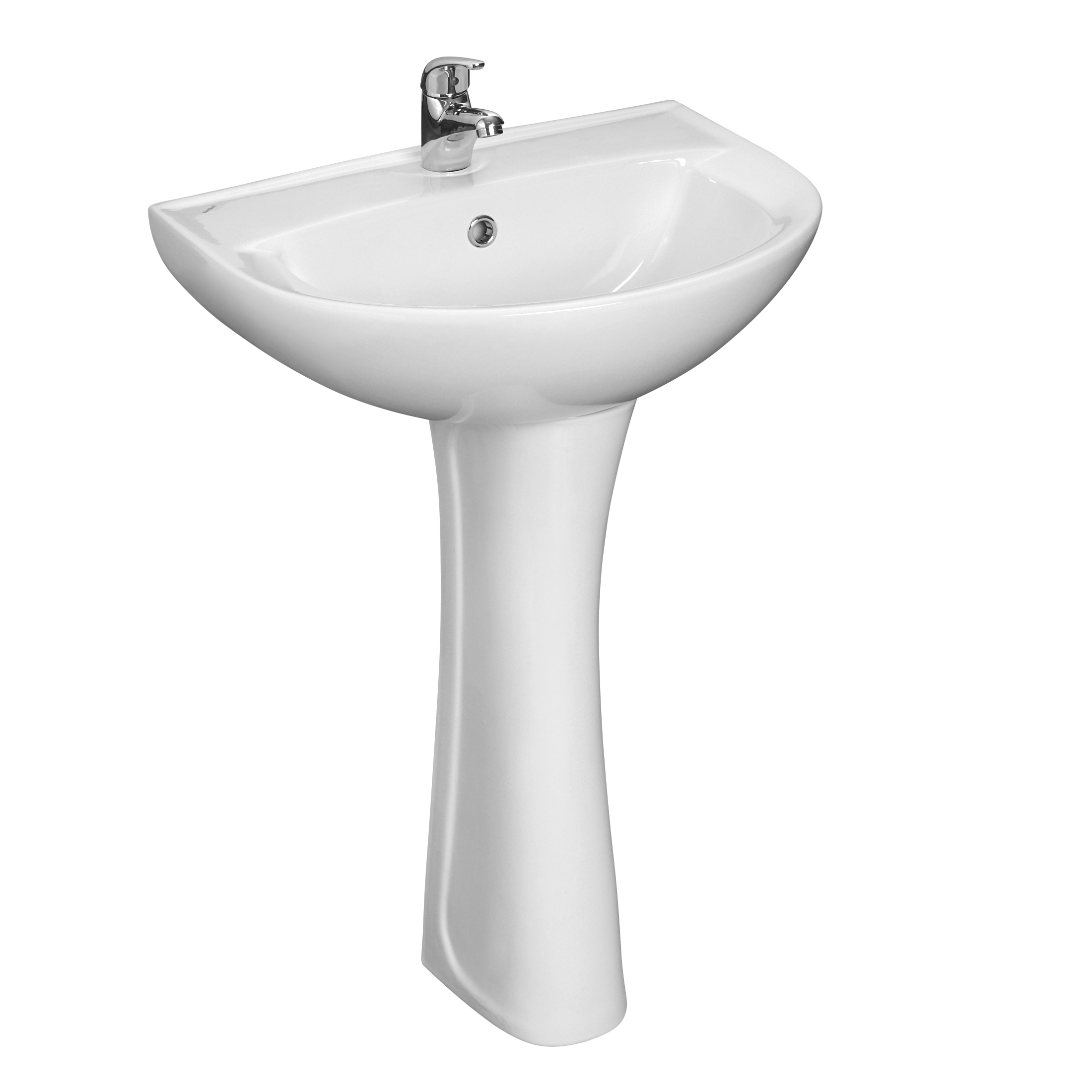 Умывальник с пьедесталом полукруглый 56 см (45-60 см) Victoria б/к  SANTERI SK RU