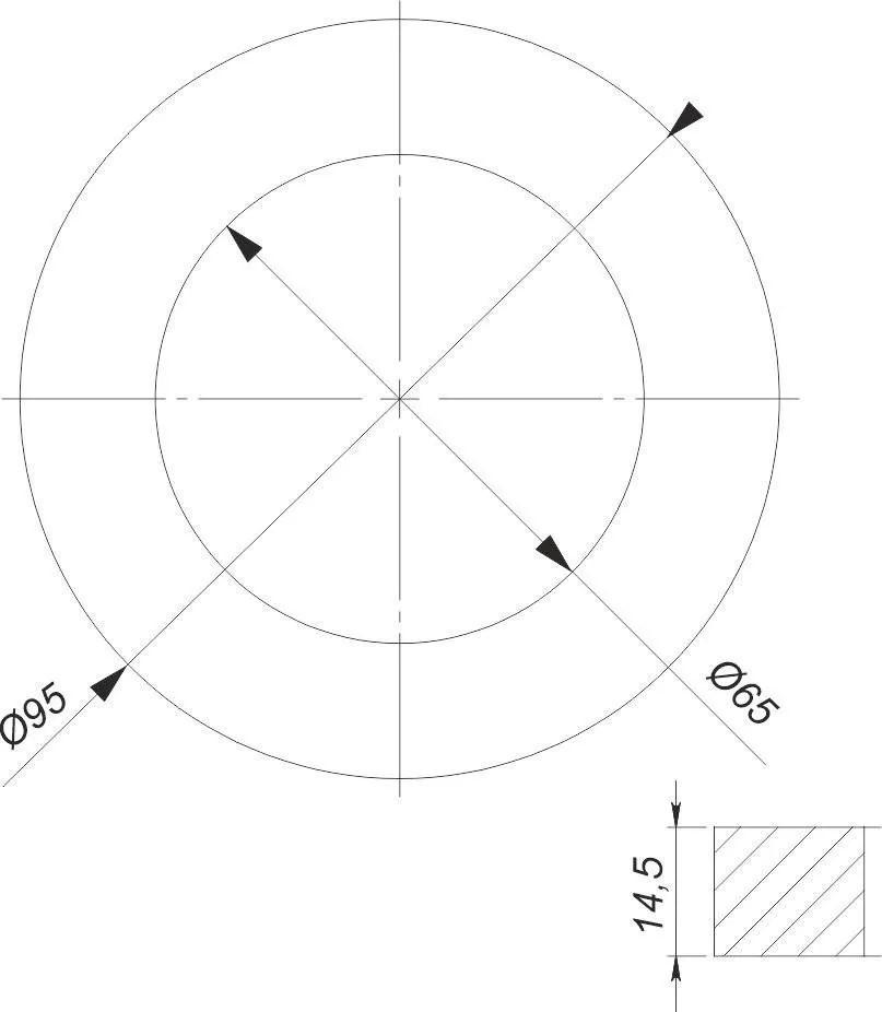 Прокладка между бачком и унитазом Ø95/65 x 14.5 АС-06.00.18.ЗП SOLOPLAST