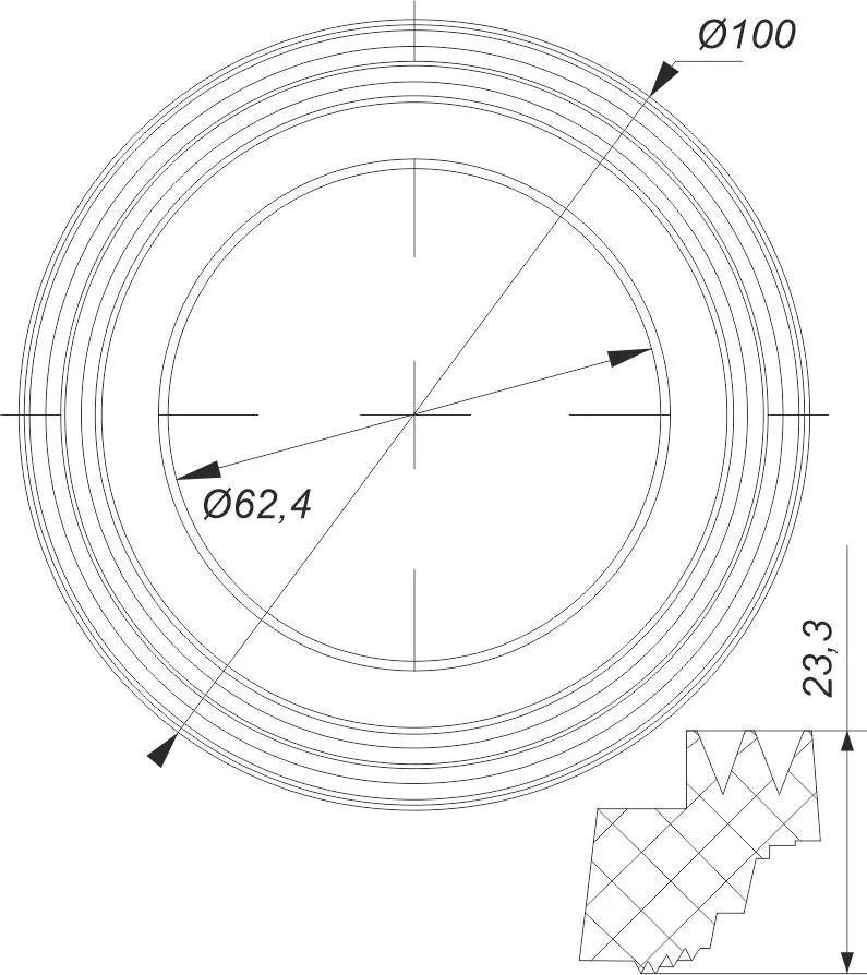 Garnitura WC rezervor si WC Ø100/62.4 x 23.3 АС-01.18К.ЗП  SOLOPLAST