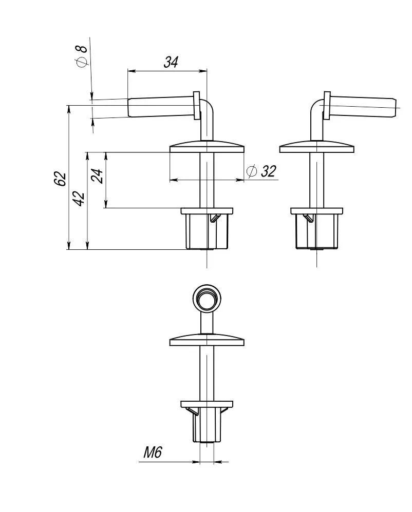 Set fixare capac WC metal СУ-5М.10.ЗП  SOLOPLAST