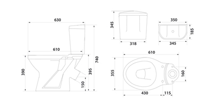 Компакт COLOMBO с крышкой VENETIA 2