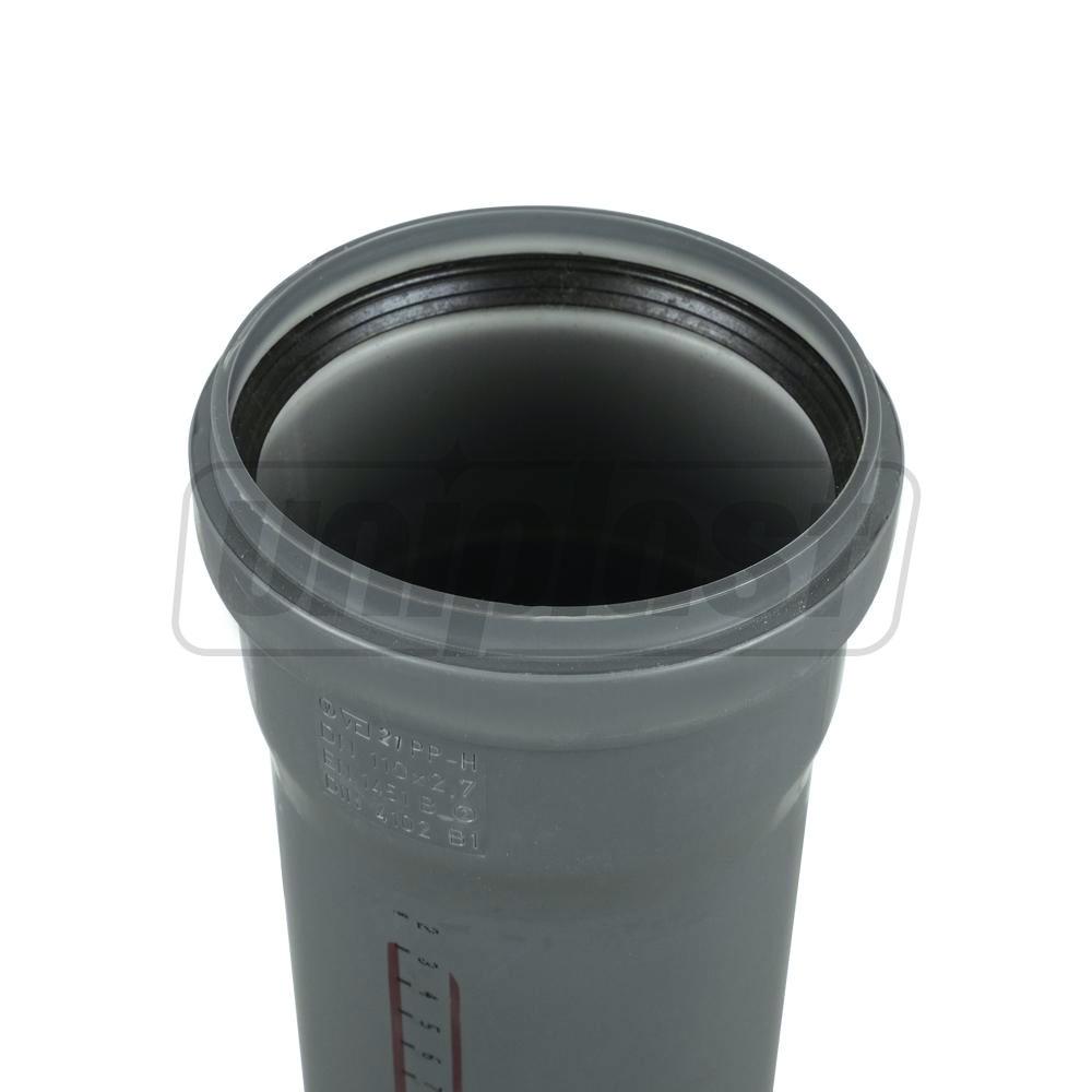 Труба ПП D. 90 L=0.25 м / 2.2 мм (серая)  OSTENDORF