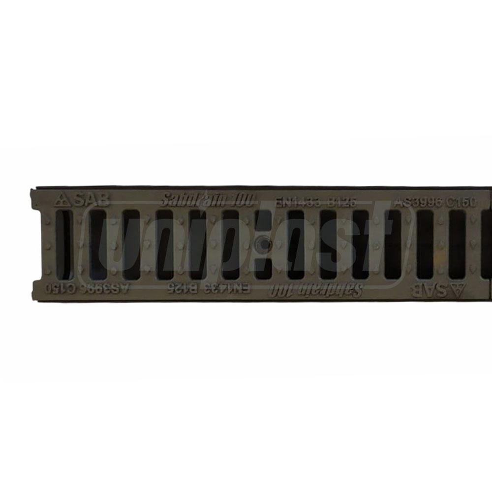 Rigola canalizare PP cu grila din fonta B125 1000x100x100 mm  SAB