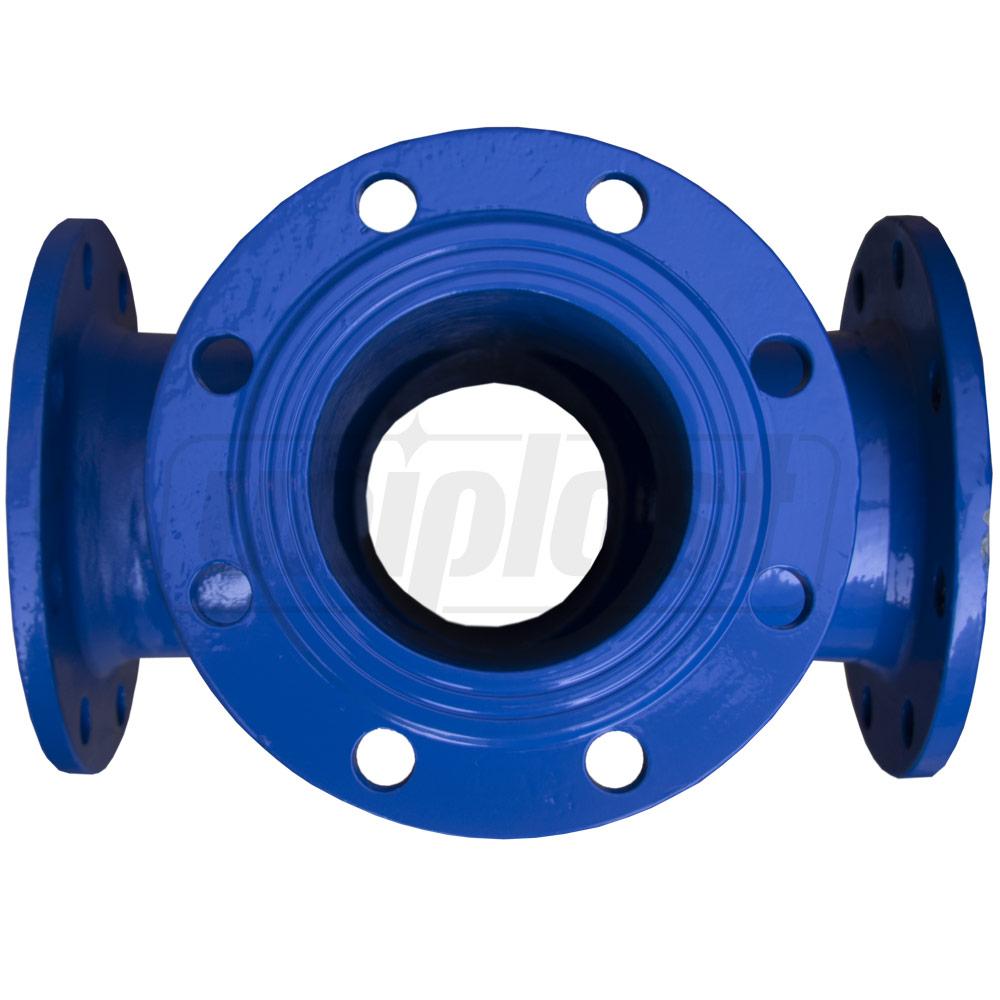 Cruce fonta cu flansa D. 80 DIN PN10 L=330/330 mm (8/8 gauri)  UNV