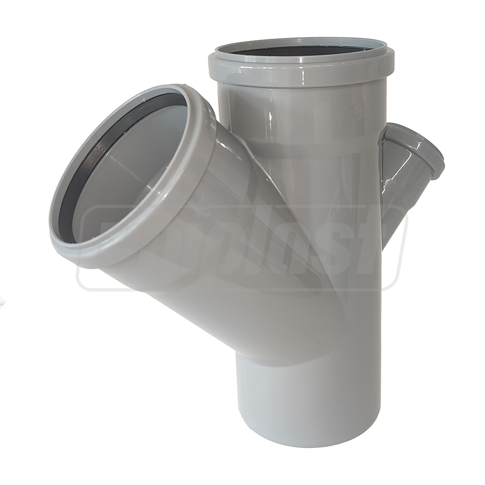 Ramificatie dubla PP D.110 x 110 / 45° x 50 / 45° SC