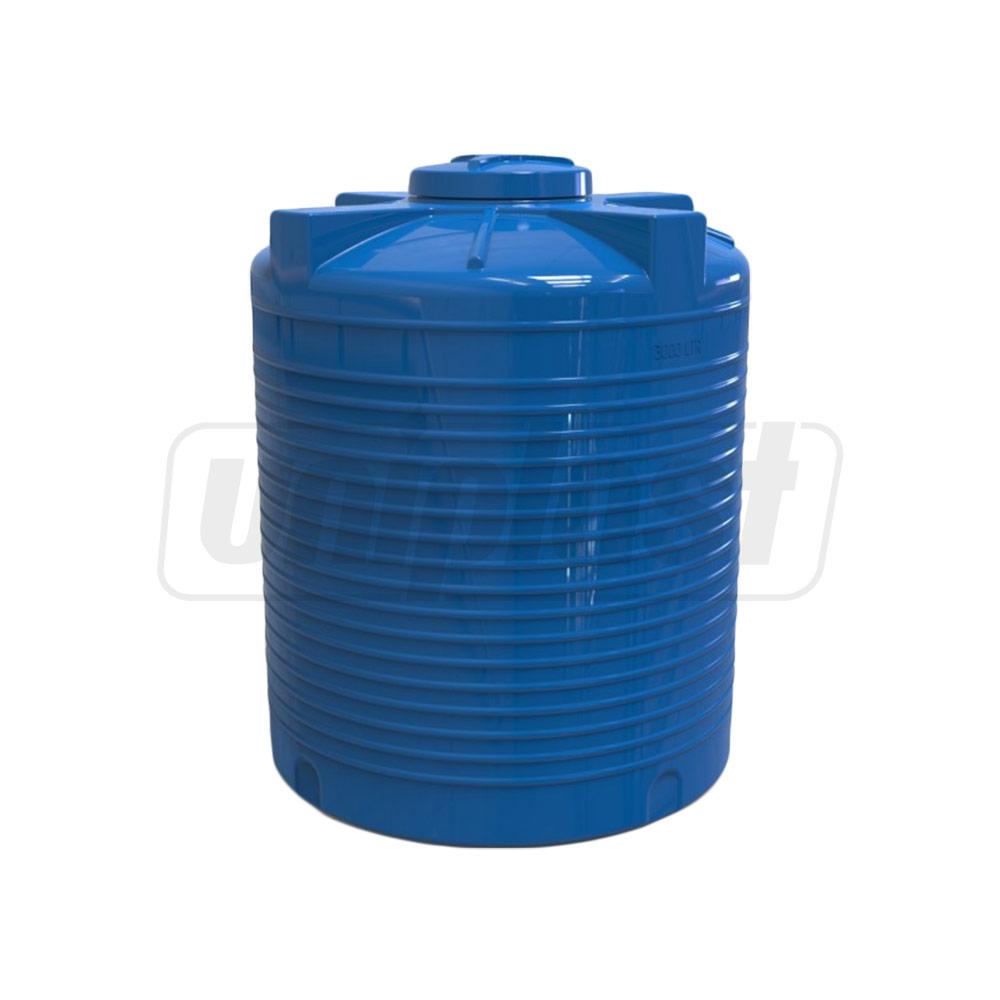 Rezervor apa 3000 L vertical, oval (albastru) cu stut D. 2" 151x189 cm