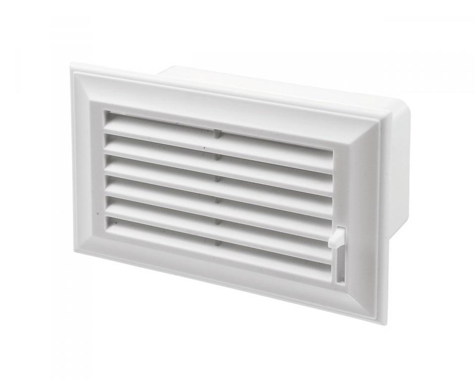 Grila plastic canal ventilatie plat 110 x 55 mm cu jaluzele reglaj (572)  VENTS