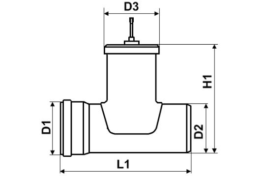 Шиберная задвижка ПВХ D.315 для канализации  МПЛАСТ