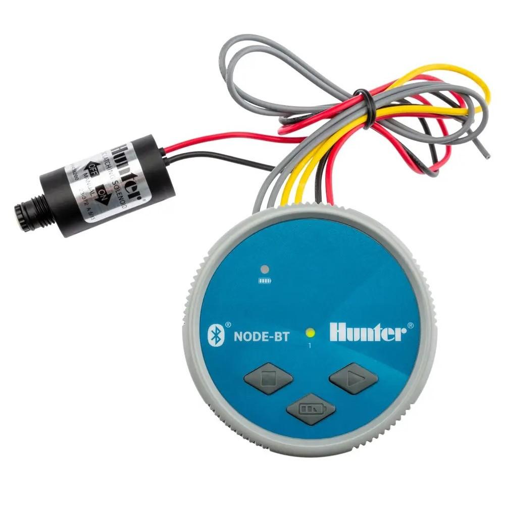 Controller irigatii cu baterie, 22 V, 1 zona NODE-BT-100-VALVE cu functia Bluetooth si cu vana PGV 9V inclusa + solenoid  HUNTER