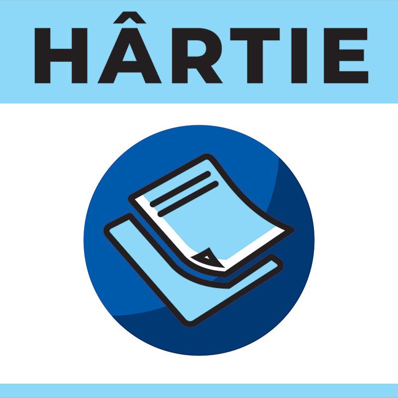 Наклейки "HARTIE" мусорных баков для раздельного сбора мусора (160 x 160 мм)