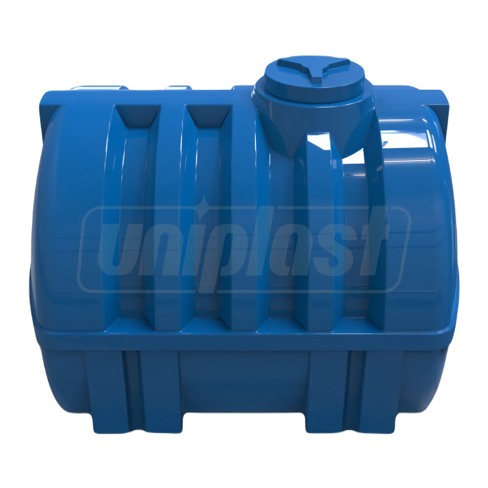 Rezervor apa 2000 L orizontal, oval (albastru) cu stut D. 1", fortat 177x132x138 cm (D. 37 cm)