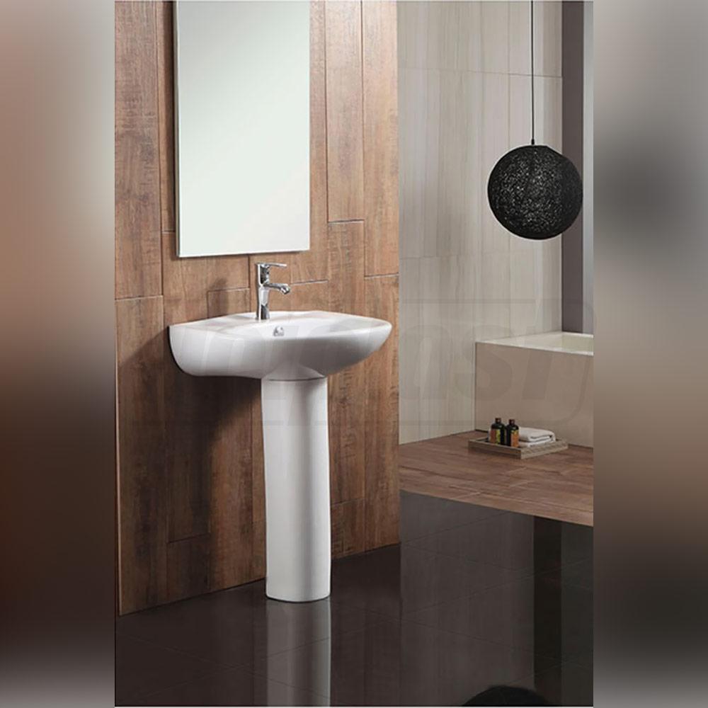 Lavoar cu piedestal semirotund 58 x 48 x 83 cm TR3009 (cu suport in set) CERANO