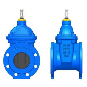 Vana fonta D.100 PN16 pana cauciucata DIN (L=190 mm) (8 gauri) fara maner  WATO