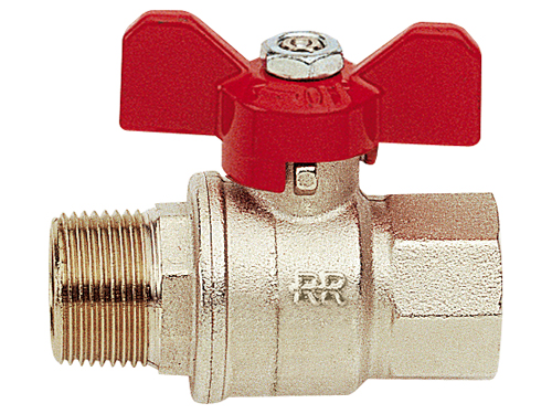 Кран шаровый D.  1/2" П/М PN40 бабочка полнопроходной  REMER