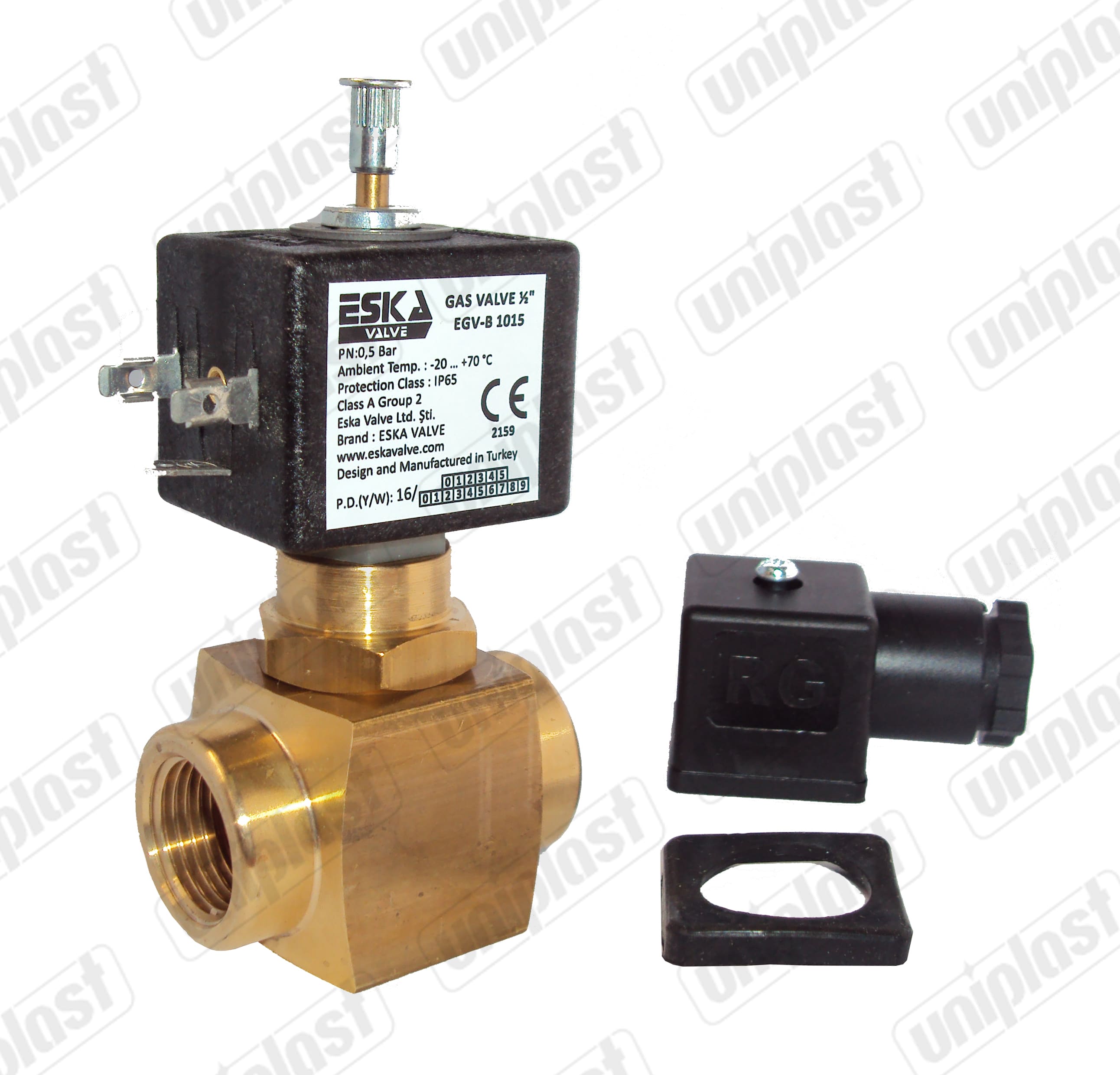 Газовый клапан D.  1/2" открытый EGV-B 1015 93-907